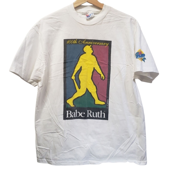 Hanes Other - Babe Ruth T Shirt 100th Anniversary Baseball 1995 Vintage Single Stitch Size L